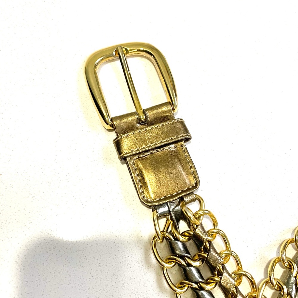 Metallic Gold Woven Belt